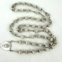 Vintage DiRoma Rosary with Sterling Silver Wedding Bell Beads