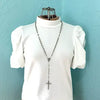 Vintage DiRoma Rosary with Sterling Silver Wedding Bell Beads