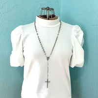 Vintage DiRoma Rosary with Sterling Silver Wedding Bell Beads