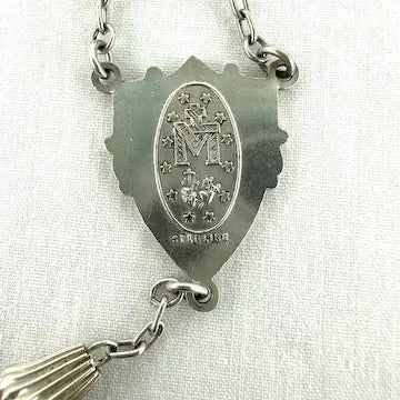 Vintage DiRoma Rosary with Sterling Silver Wedding Bell Beads