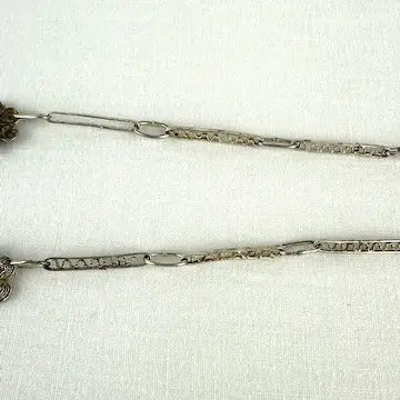 Vintage Sterling Silver Vermeil Floral Choker Necklace