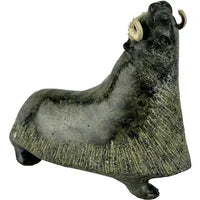 Vintage Stone Musk ox Sculpture Signed L Kootoo