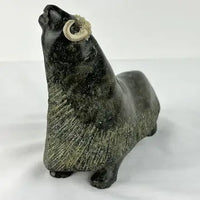 Vintage Stone Musk ox Sculpture Signed L Kootoo