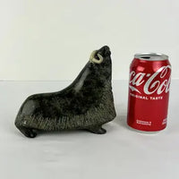 Vintage Stone Musk ox Sculpture Signed L Kootoo