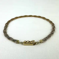 Vintage UnoAErre Italian 14k Gold Braided Bracelet