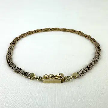 Vintage UnoAErre Italian 14k Gold Braided Bracelet