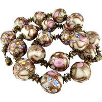 Vintage Venetian Wedding Cake Bead Necklace