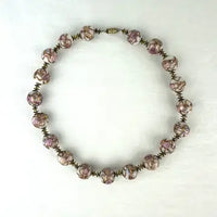 Vintage Venetian Wedding Cake Bead Necklace
