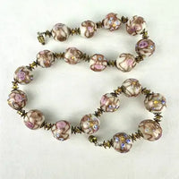 Vintage Venetian Wedding Cake Bead Necklace