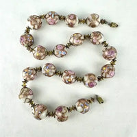 Vintage Venetian Wedding Cake Bead Necklace