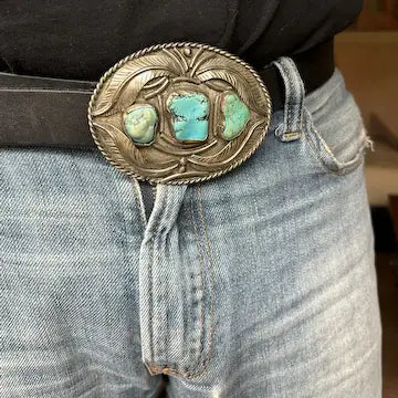 Vintage Western Wear Native American Statement Belt Buckle