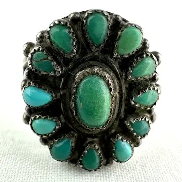 Vintage Zuni Petit Point Ring Size 8.5
