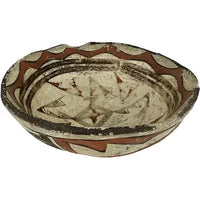 Vintage Zuni Polychrome Bowl with Spirit Line Signed