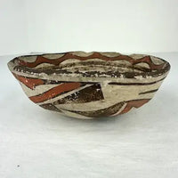 Vintage Zuni Polychrome Bowl with Spirit Line Signed