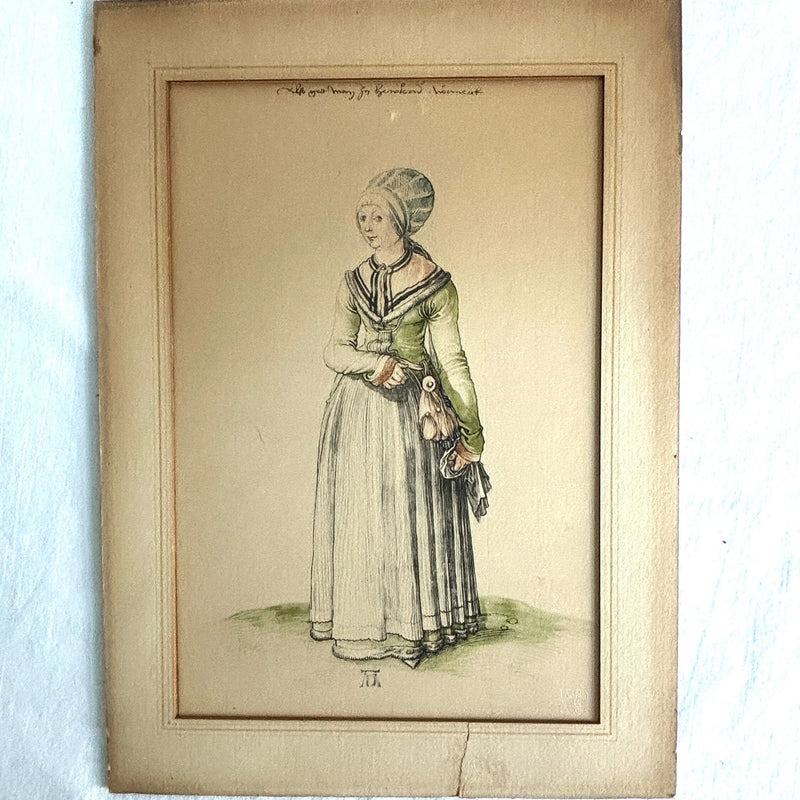 Set of Two Vintage Lithographs by Albert Durer printed by Albertina Museum